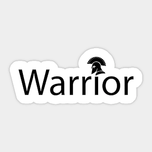 Warrior typographic logo design Sticker